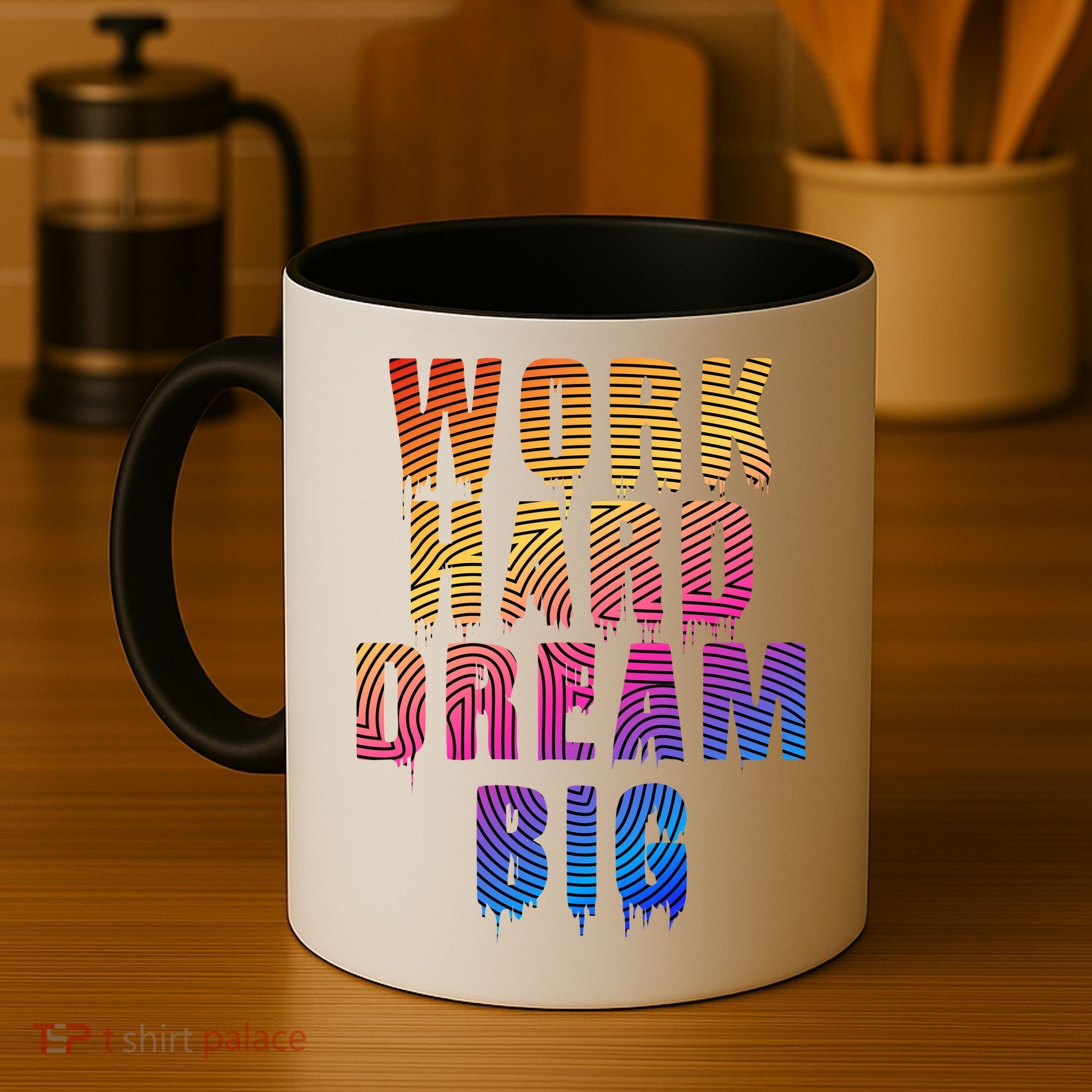 Work Hard Dream Big Inspirational Coffee Mug