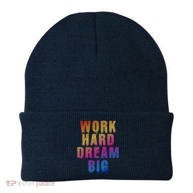 Work Hard Dream Big Inspirational Beanie
