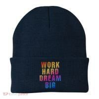 Work Hard Dream Big Inspirational Beanie thumb 0