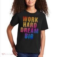 Work Hard Dream Big Inspirational Kids T-Shirt thumb 2