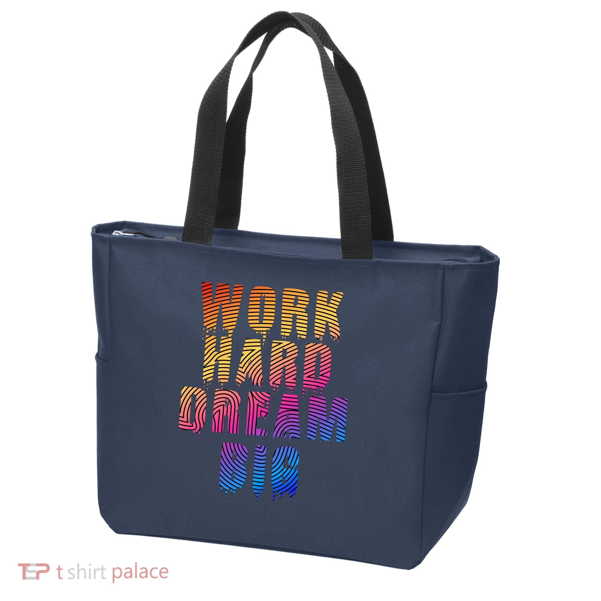 Work Hard Dream Big Inspirational Tote Bag