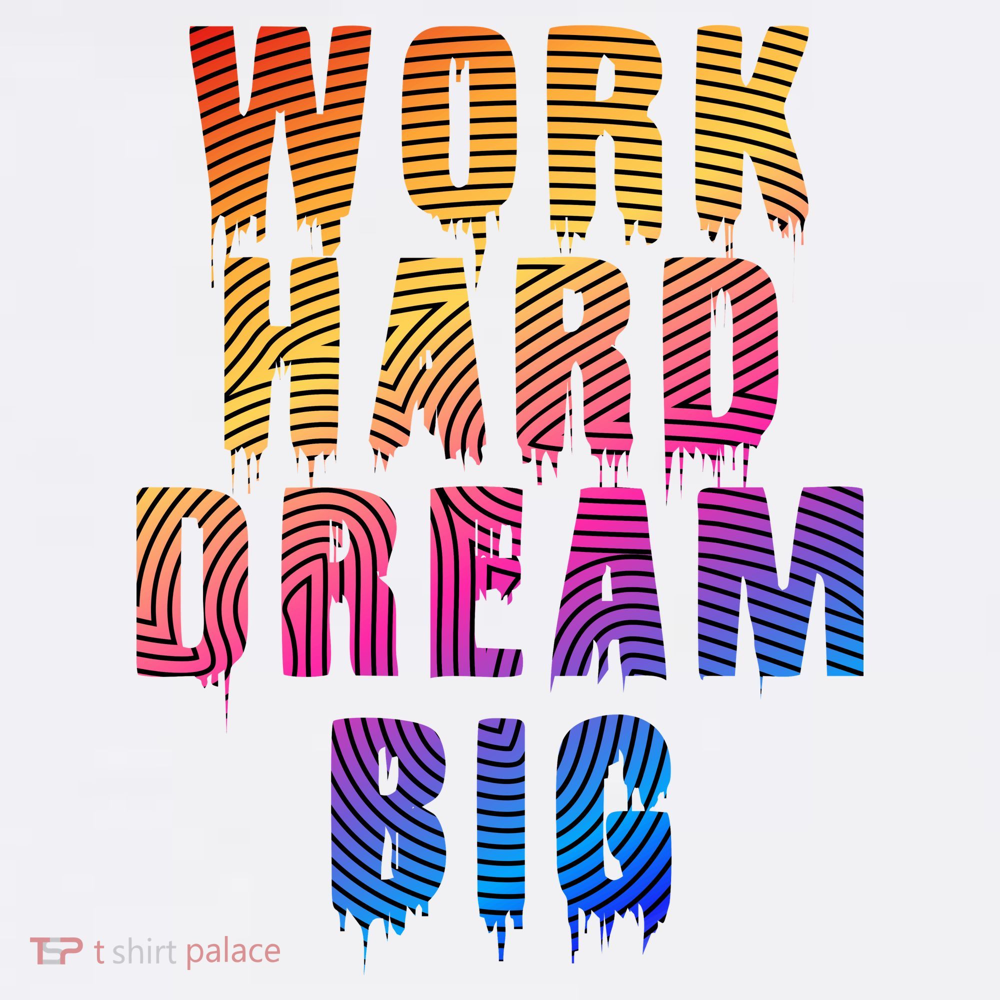 Work Hard Dream Big Inspirational Garment-Dyed Sweatshirt