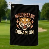 Wild Heart Dream On Golf Towel thumb 1