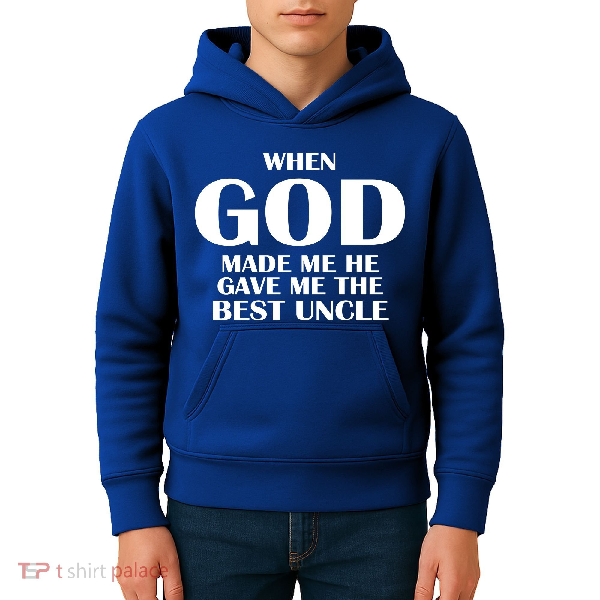 When God Made Me He Gave Me The Best Uncle Kids Hoodie