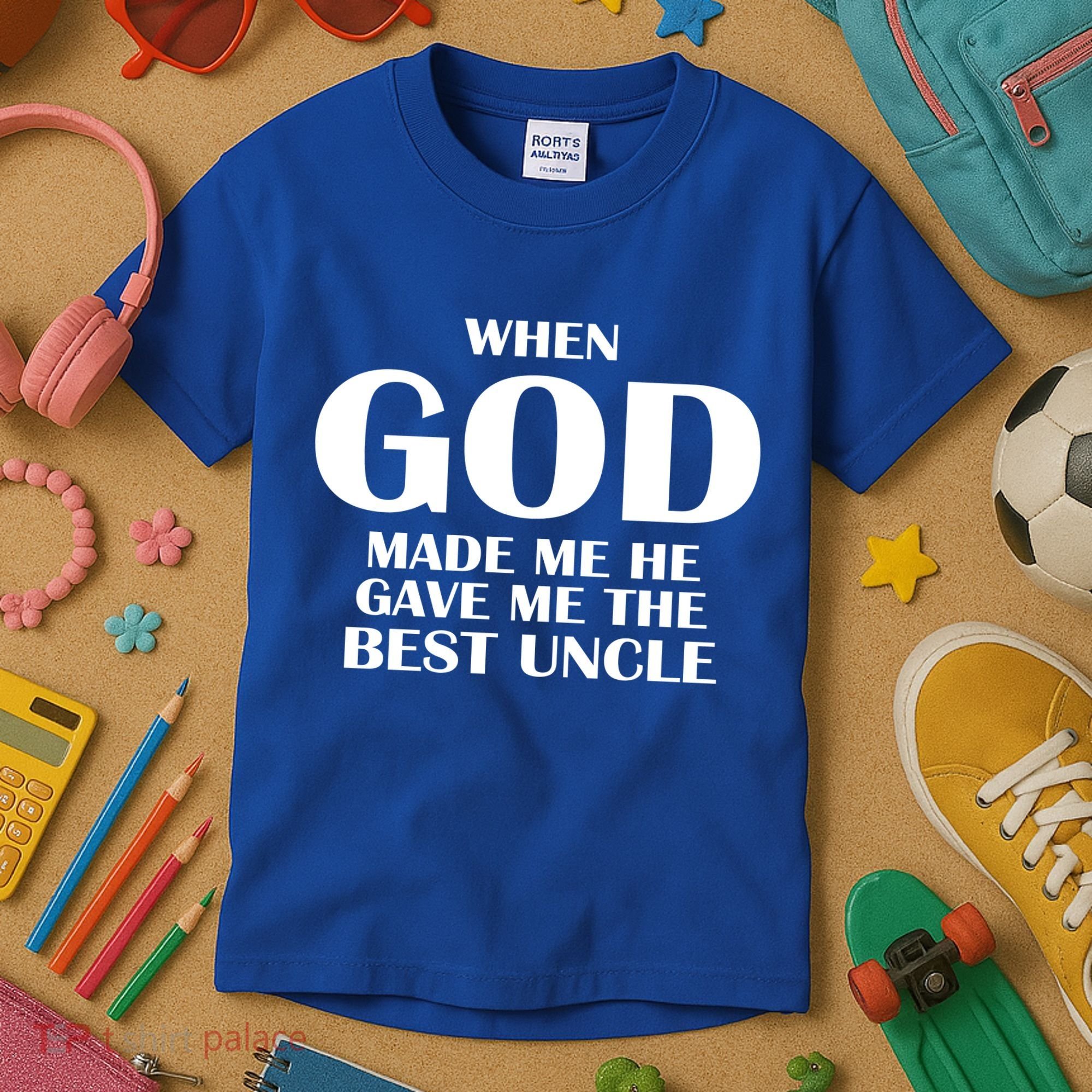 When God Made Me He Gave Me The Best Uncle Kids T-Shirt