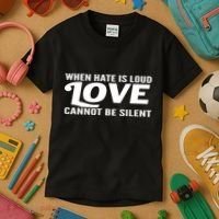 When Hate Is Loud Love Cannot Be Silent Kids T-Shirt thumb 3
