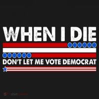 When I Die Don't Let Me Vote Democrat USA-Made Doggie Bandana thumb 2