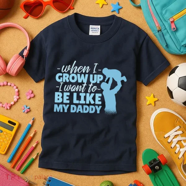 When I Grow Up Be Like Daddy Kids T-Shirt