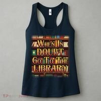 When In Doubt Go To The Library Women's Tank Top thumb 3