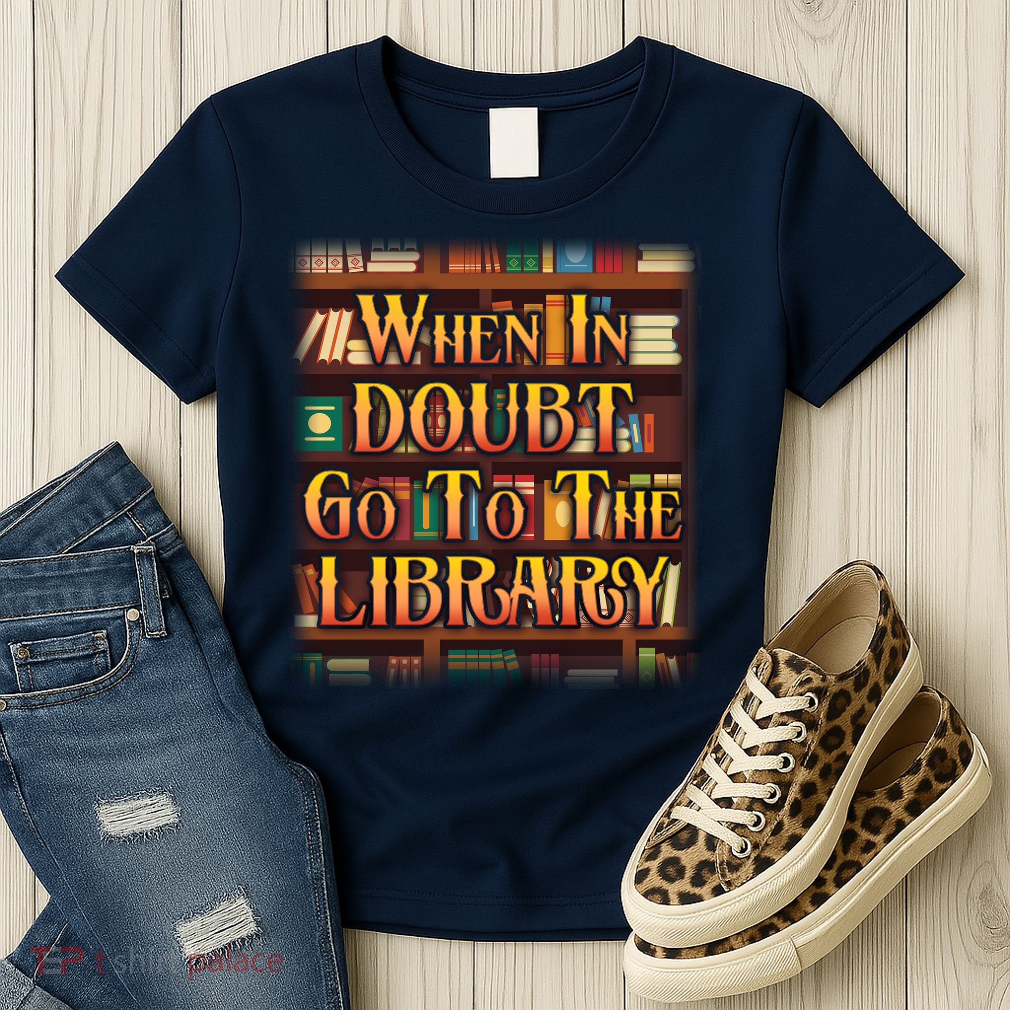 When In Doubt Go To The Library Women's T-Shirt