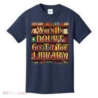 When In Doubt Go To The Library Kids T-Shirt thumb 0