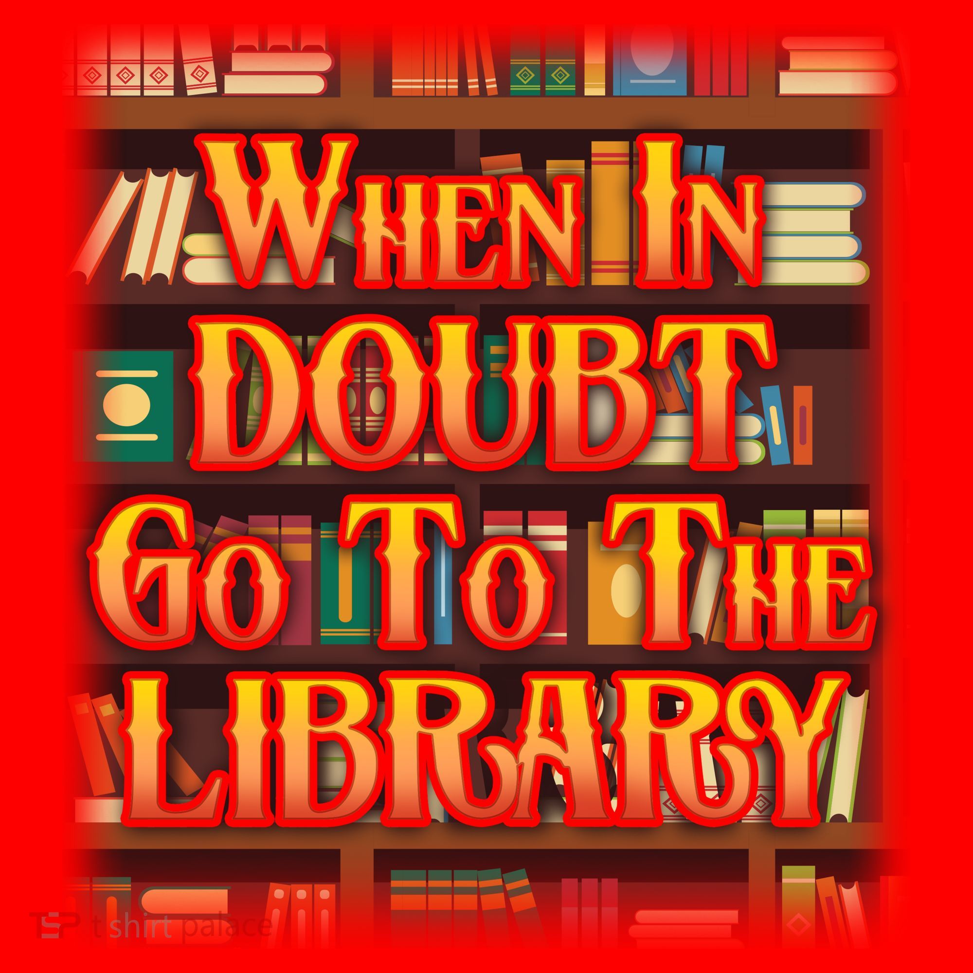 When In Doubt Go To The Library Santa Hat