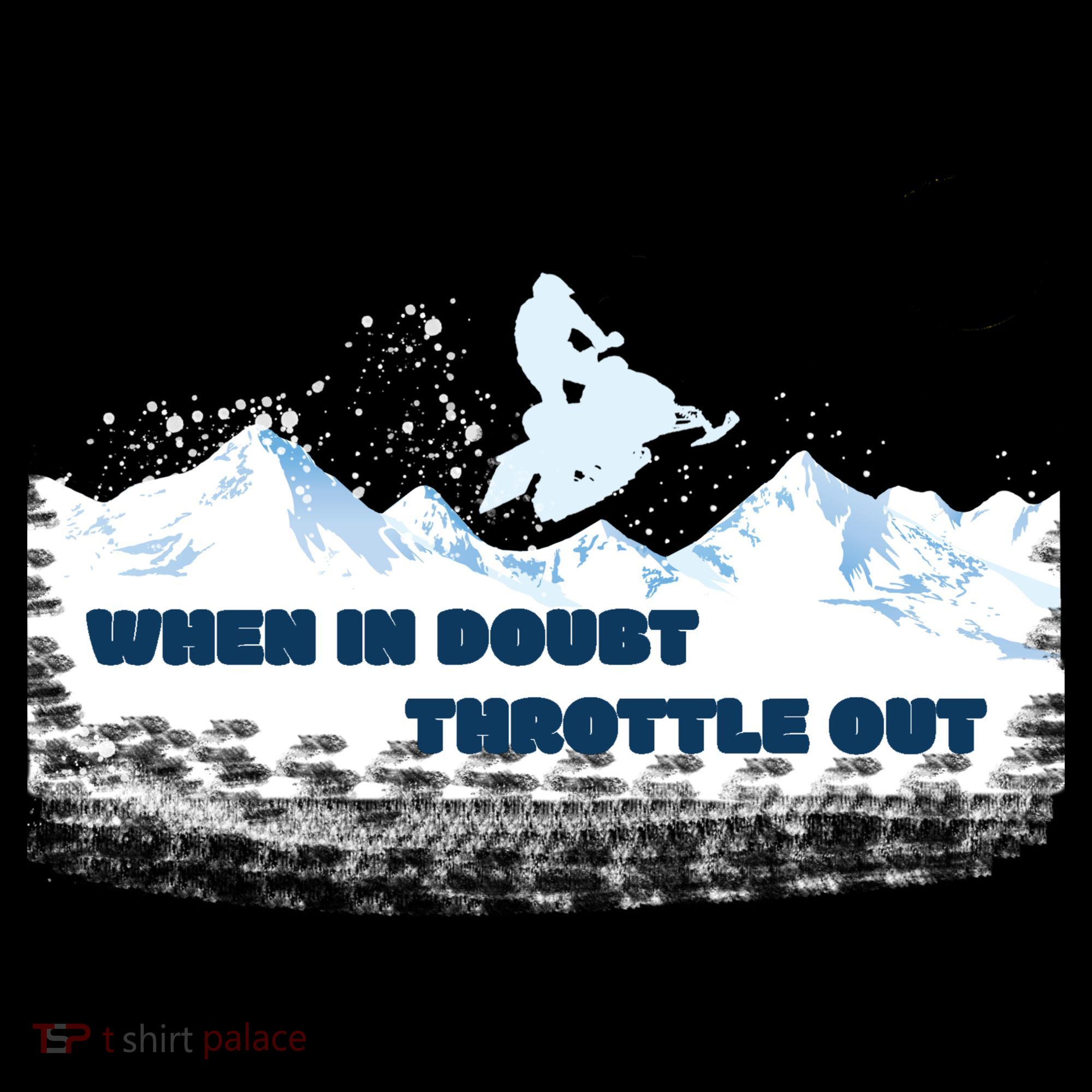 When In Doubt Throttle Out Snowmobiling Women's Hoodie