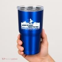 When In Doubt Throttle Out Snowmobiling Tumbler thumb 2