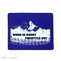 When In Doubt Throttle Out Snowmobiling Mousepad thumb 0