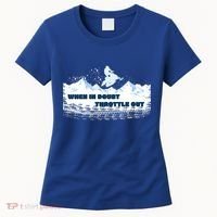 When In Doubt Throttle Out Snowmobiling Women's T-Shirt thumb 0