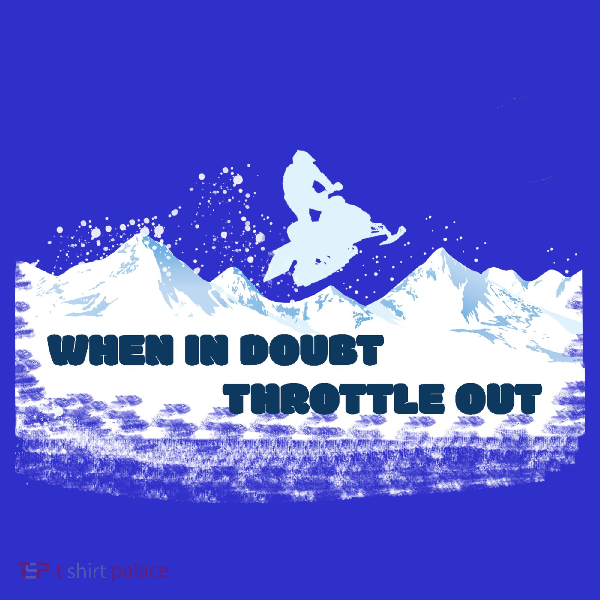 When In Doubt Throttle Out Snowmobiling Kids Long Sleeve Shirt