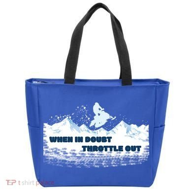 When In Doubt Throttle Out Snowmobiling Tote Bag
