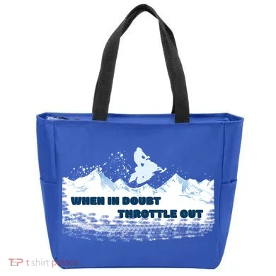 When In Doubt Throttle Out Snowmobiling Tote Bag