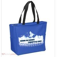 When In Doubt Throttle Out Snowmobiling Tote Bag thumb 2