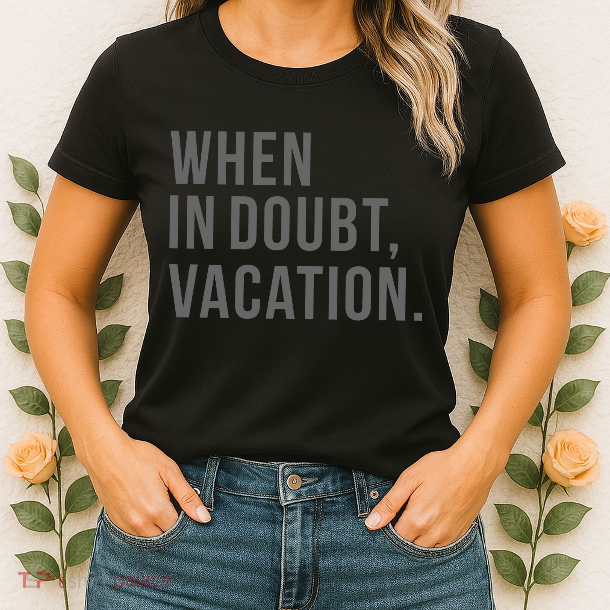 When in Doubt, Vacation Funny Women's T-Shirt