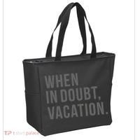 When in Doubt, Vacation Funny Tote Bag thumb 2
