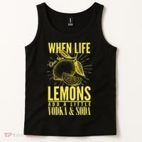 When Life Gives You Lemons Add Vodka and Soda Tank Top thumb 2