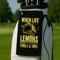When Life Gives You Lemons Add Vodka and Soda Golf Towel thumb 2