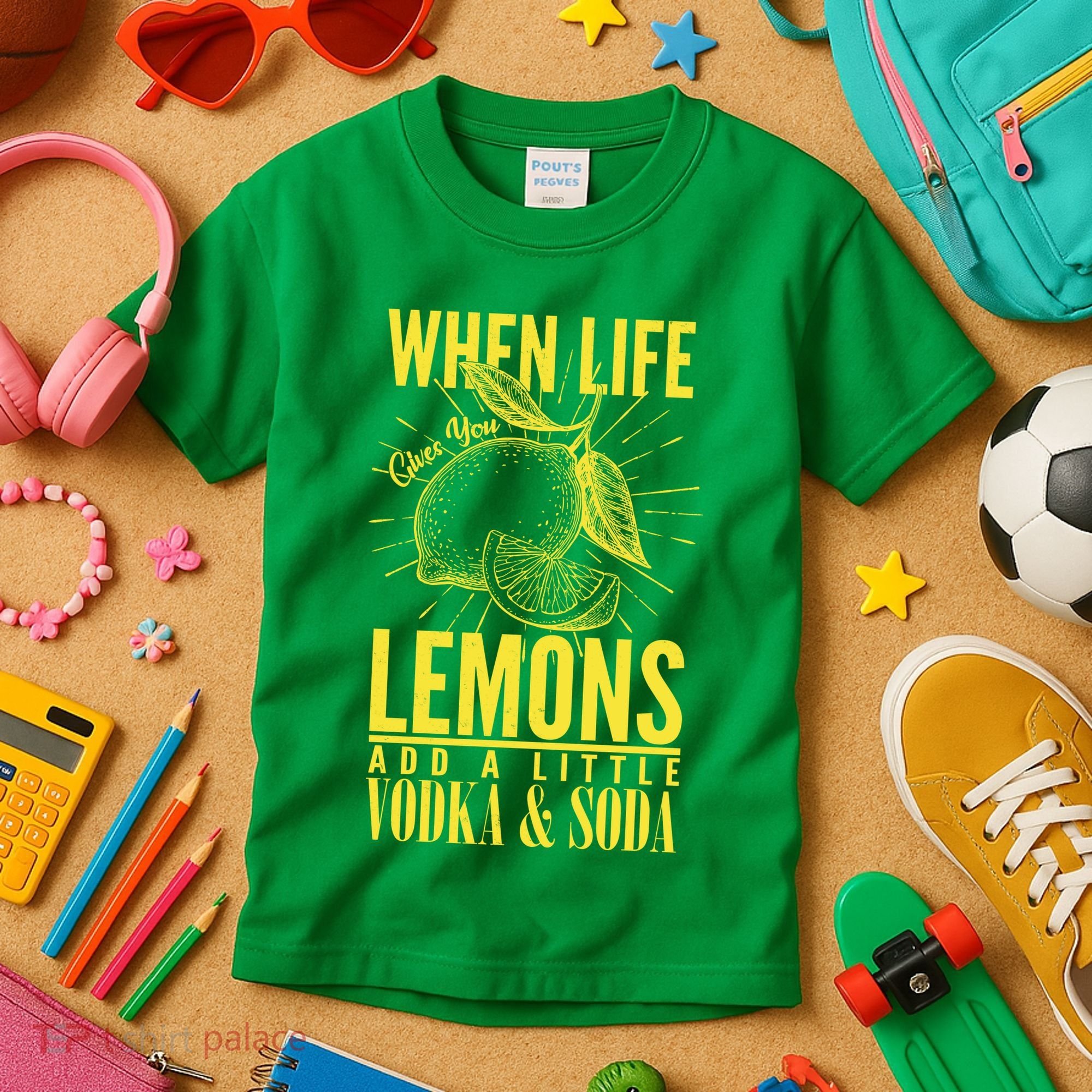 When Life Gives You Lemons Add Vodka and Soda Kids T-Shirt