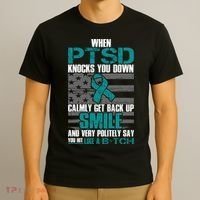 When PTSD Knock You Down T-Shirt thumb 3
