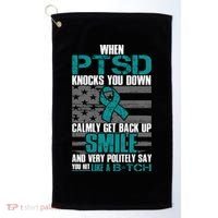 When PTSD Knock You Down Golf Towel thumb 0