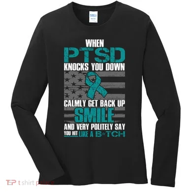 When PTSD Knock You Down Women's Long Sleeve Shirt