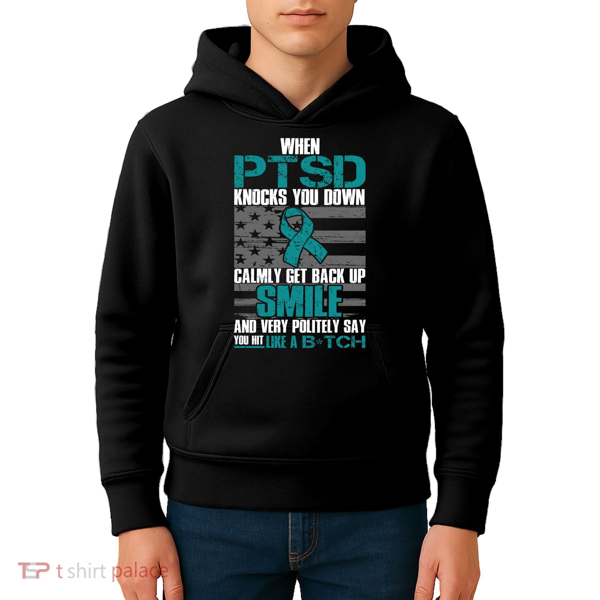 When PTSD Knock You Down Kids Hoodie