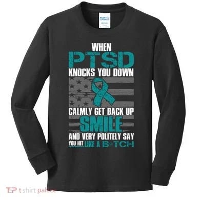 When PTSD Knock You Down Kids Long Sleeve Shirt