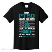 When PTSD Knock You Down Kids T-Shirt thumb 0