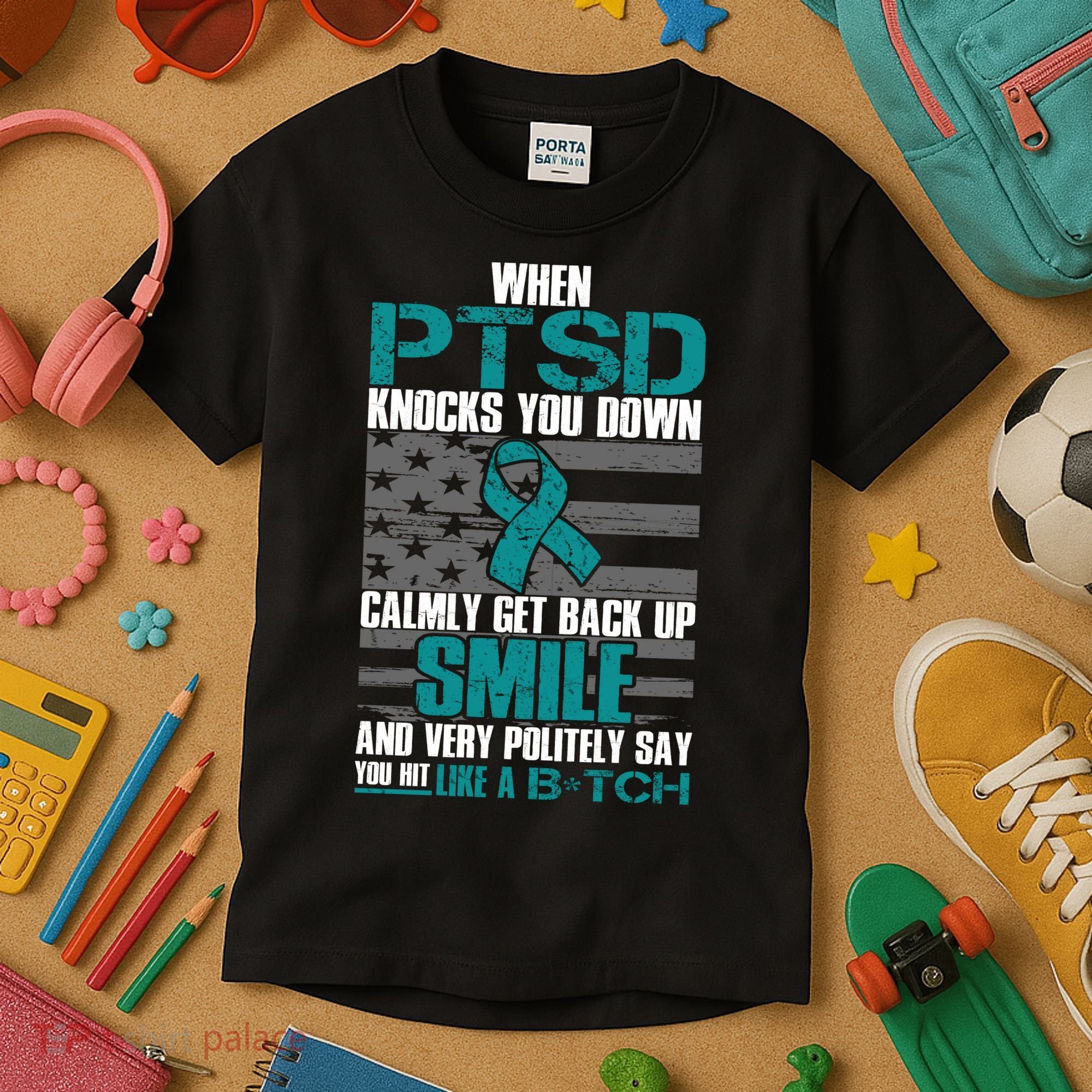 When PTSD Knock You Down Kids T-Shirt