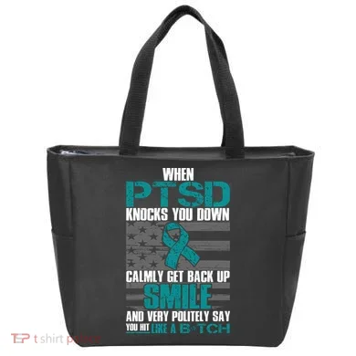 When PTSD Knock You Down Tote Bag