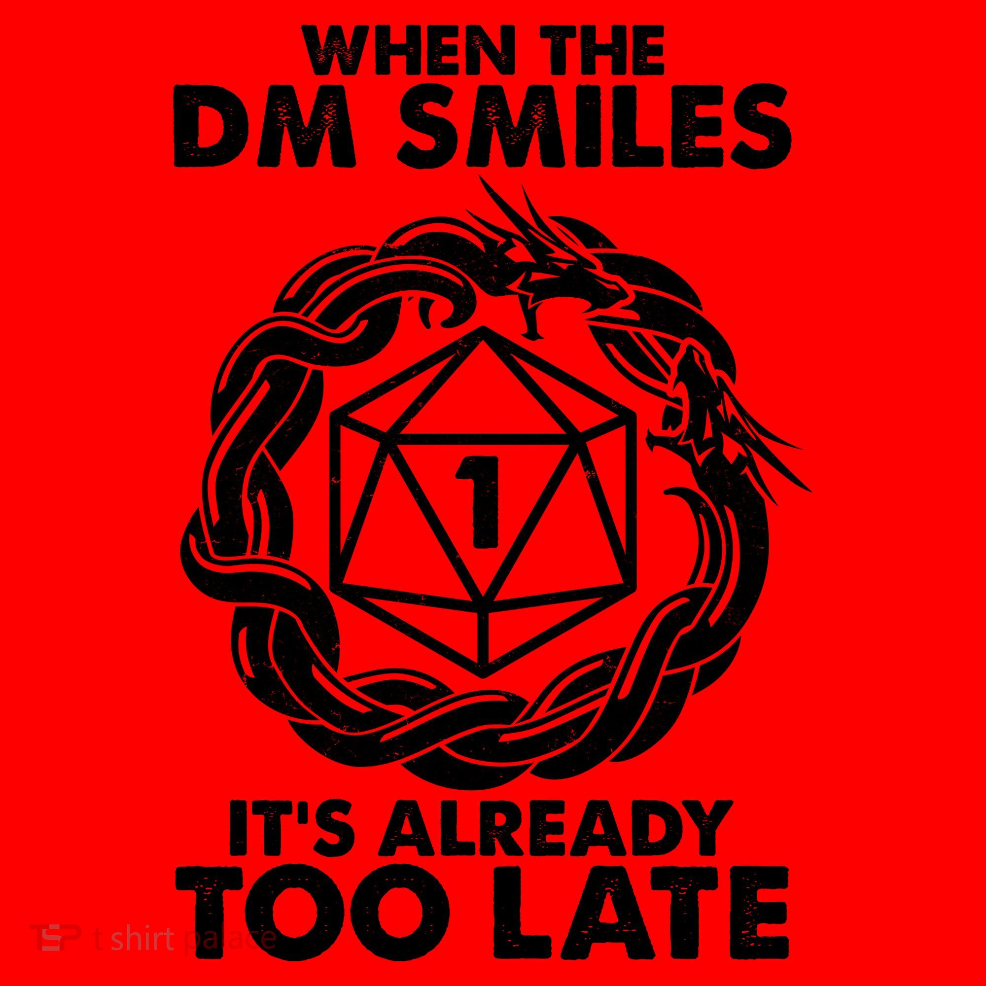 When The DM Smiles It's Already Too Late DND Santa Hat