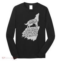When The Snows Fall The Lone Wolf Dies, But the Pack Survives Long Sleeve Shirt thumb 0