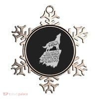 When The Snows Fall The Lone Wolf Dies, But the Pack Survives Ornament thumb 0