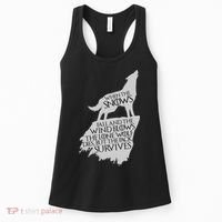 When The Snows Fall The Lone Wolf Dies, But the Pack Survives Women's Tank Top thumb 0