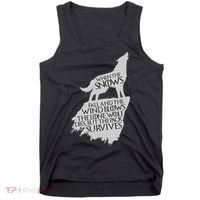 When The Snows Fall The Lone Wolf Dies, But the Pack Survives Tank Top thumb 0