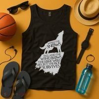 When The Snows Fall The Lone Wolf Dies, But the Pack Survives Tank Top thumb 4