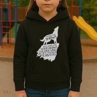 When The Snows Fall The Lone Wolf Dies, But the Pack Survives Kids Hoodie thumb 3