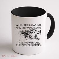 When The Snows Fall The Lone Wolf Dies But the Pack Survives Logo Coffee Mug thumb 1