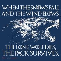 When The Snows Fall The Lone Wolf Dies But the Pack Survives Logo Coaster thumb 2