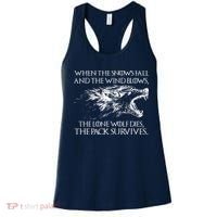 When The Snows Fall The Lone Wolf Dies But the Pack Survives Logo Women's Tank Top thumb 0