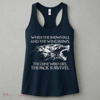 When The Snows Fall The Lone Wolf Dies But the Pack Survives Logo Women's Tank Top thumb 3