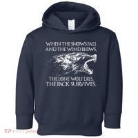 When The Snows Fall The Lone Wolf Dies But the Pack Survives Logo Toddler Hoodie thumb 0