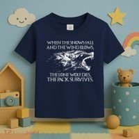 When The Snows Fall The Lone Wolf Dies But the Pack Survives Logo Toddler T-Shirt thumb 3